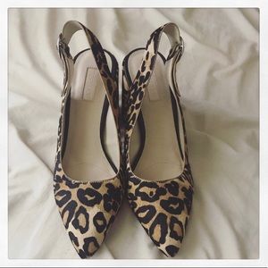gainor leopard print slingback shoes